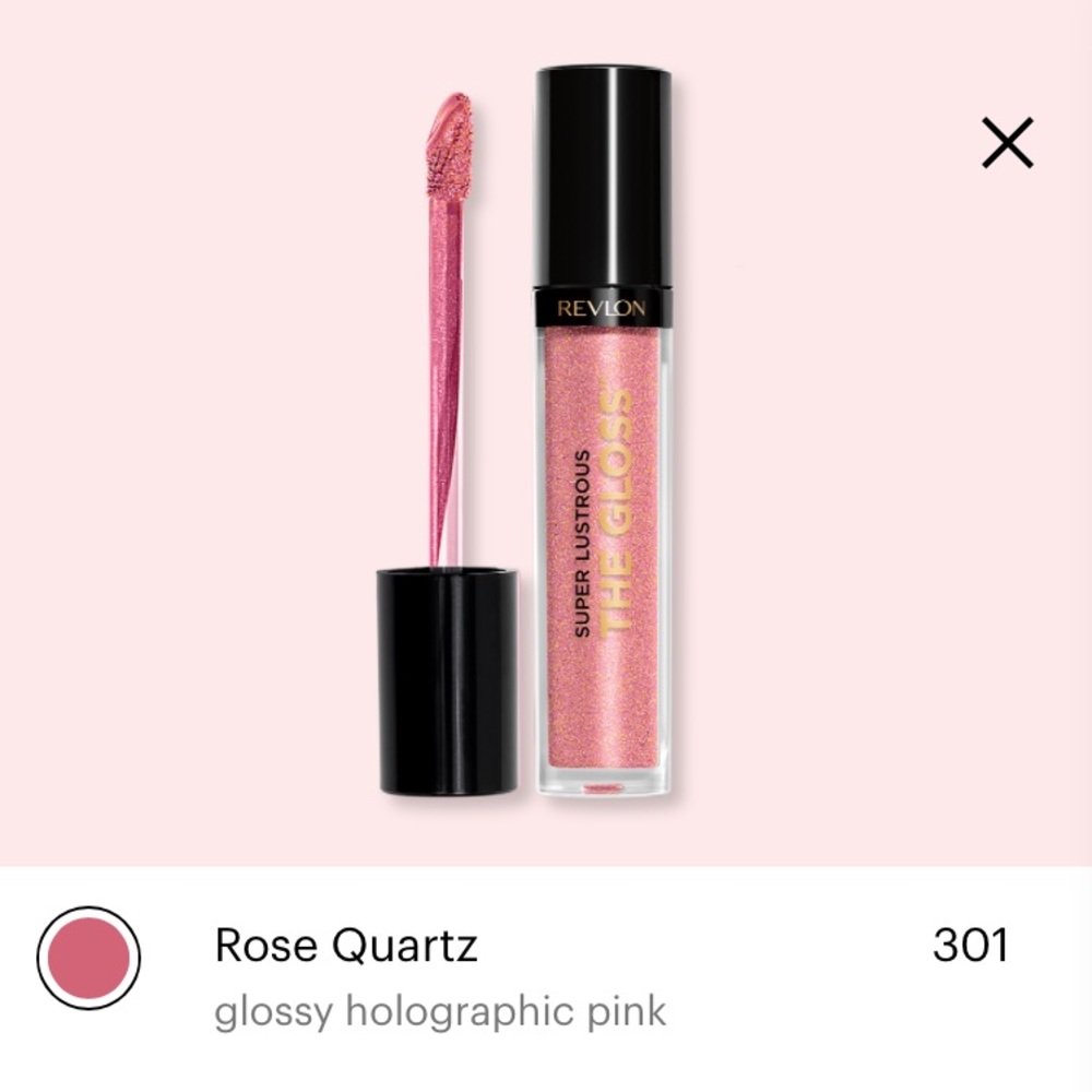 NWT Revlon Super Lustrous Lip Gloss in Rose Quartz 301